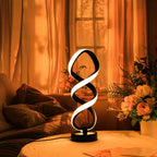 LED Ironwork High Legged Pleated Desk Lamp with USB Plug Three Color Stepless Dimming Bedside Touch Creative Bedroom Desk Lamp