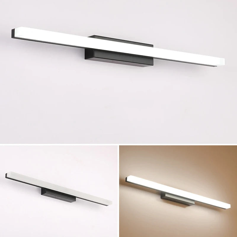 40Cm 50Cm LED Wall Lamp Bathroom Mirror Light Indoor Home Hotel Decors Acrylic Super Bright Long Strips Wall Mirror Lights