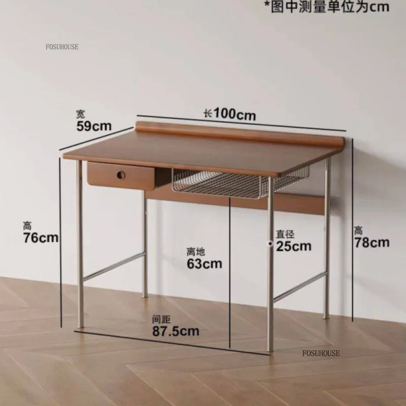 Nordic Solid Wood Computer Desks Home Study Office Reading Desk Retro Designer Creative Study Table for Office Computer Table