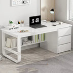 Office Desk, Computer Desk, Multi-Layer Solid Wood Board, Multiple Sizes Available, Suitable for Study and Office