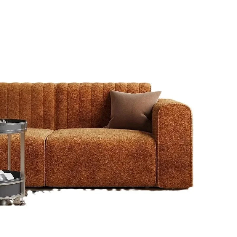 Medieval Style Designer Module Splicing Fabric Retro Wabi Wind Living Room B & B Beauty Salon Reception Sofa