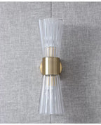 Modern Crystal Wall Lamp Golden Electroplated Metal Corridor Stair Aisle Decor Sconce for Bathroom Bedroom Parlor