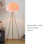 Modern Feather Floor Lamps Bedroom Bedside Led Lamp Home Decoration Living Room Sofa Standing Lamp Table Light Lustre Fixtures