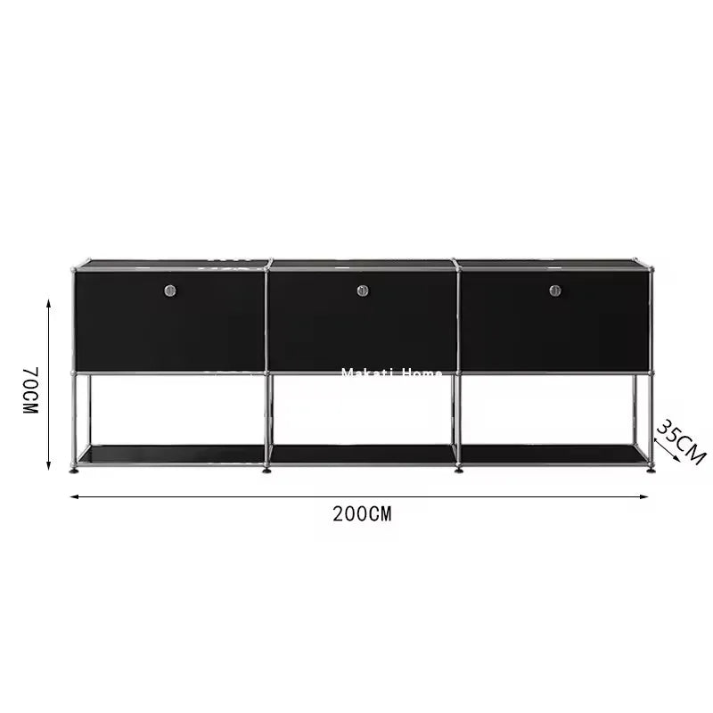 Living Room Cabinet Sideboards Coffee Table Tv Stand Storage Cabinet Corner Metal Storage Display Customizable Modular Furniture