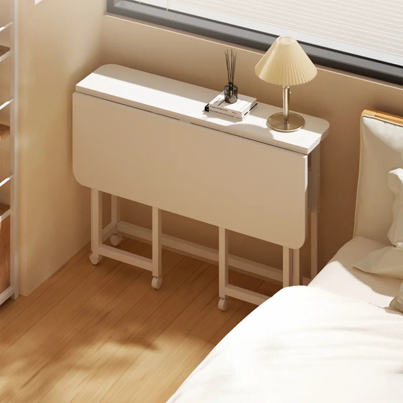 Adjustable Height Folding Desk Computer Table Household Bedroom Bedside Writing Workbench Portable Mobile Office Desk