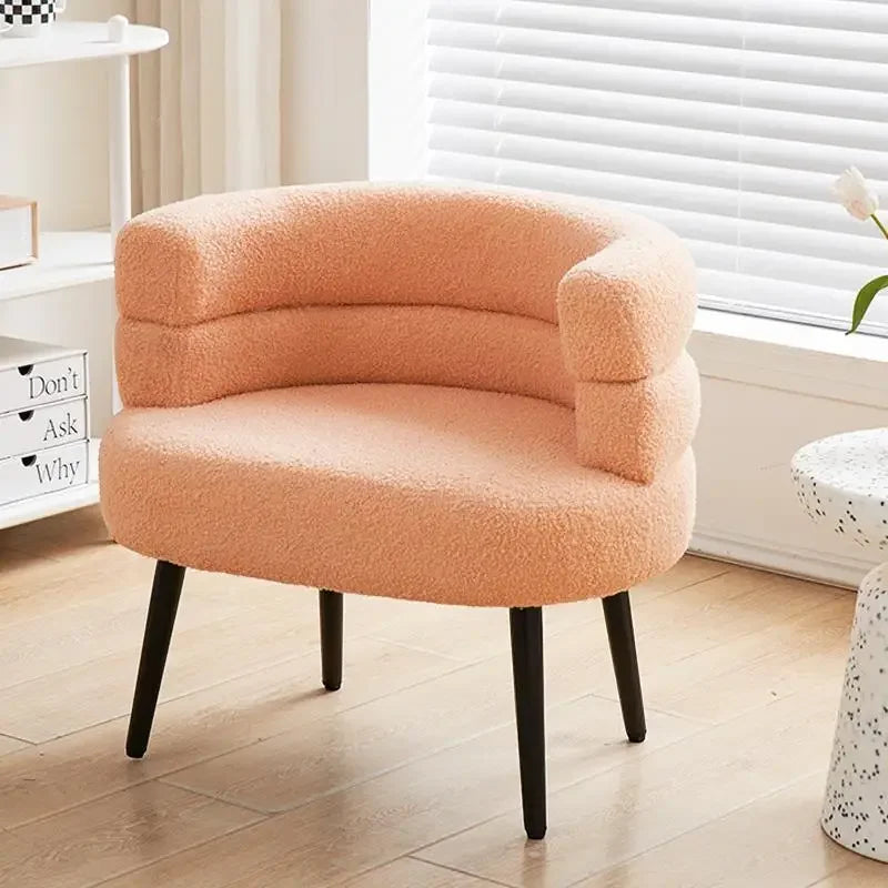 Living Room Chair Nordic Ins Single Sofa Bedroom Make up Vanity Chair Student Dormitory Computer Chairs Fabric Home Office Seat