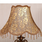 Foot Switch Classical Medieval Floor Lamp Resin Vintage Living Room Home Lustre Fixtures with Retro Pastoral Lampshade Lamp
