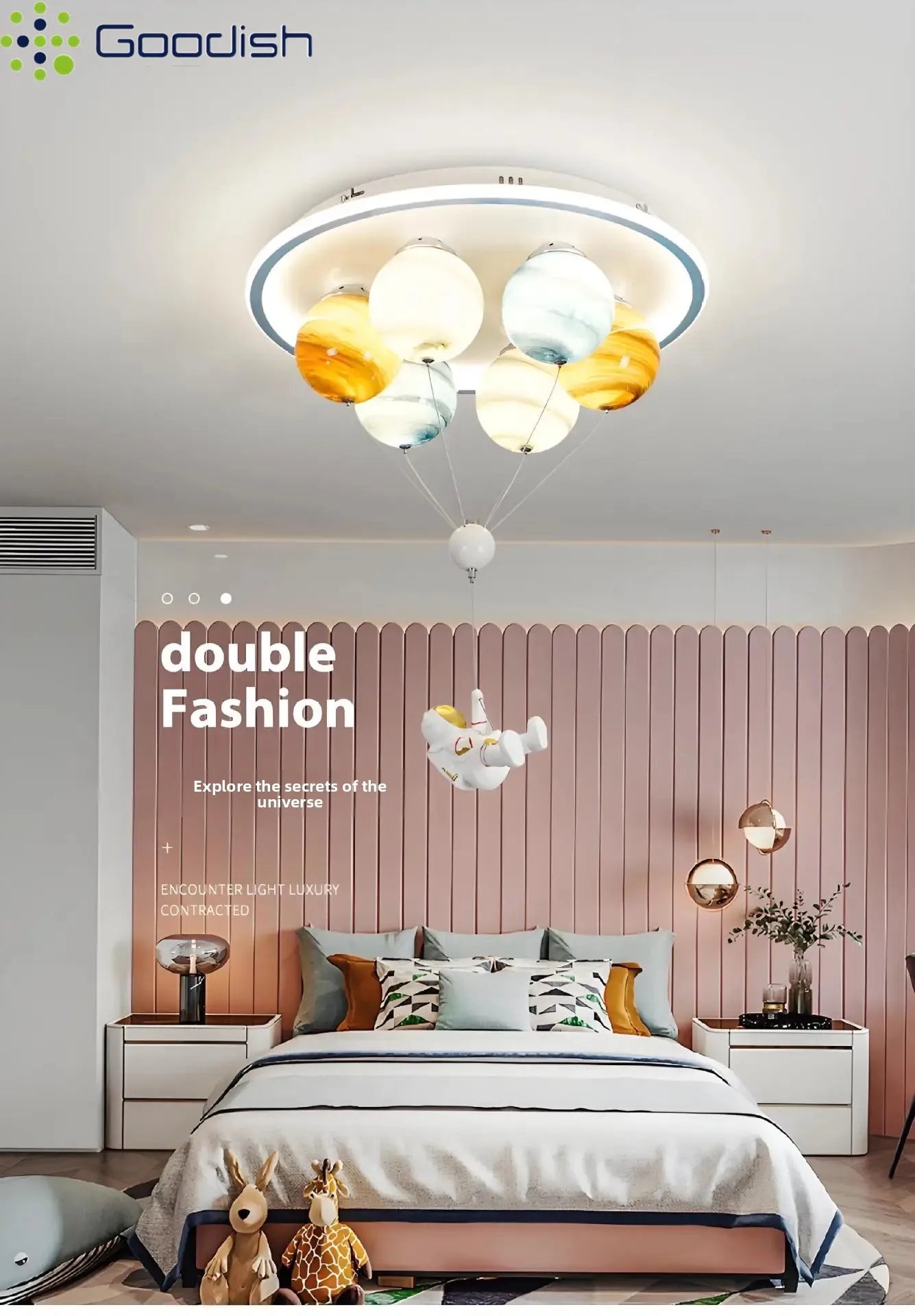 Modern Stylish Astronaut Planet Sky Led Home Ceiling Lights Art Creative Lamp for Chidren'S Bedroom Home Decoration Chandeliers
