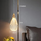 Nordic Crystal LED Chandelier Living Room Bedroom Bedside Pendant Lights Indoor Dining Room Decorative Lighting Hanging Lamp