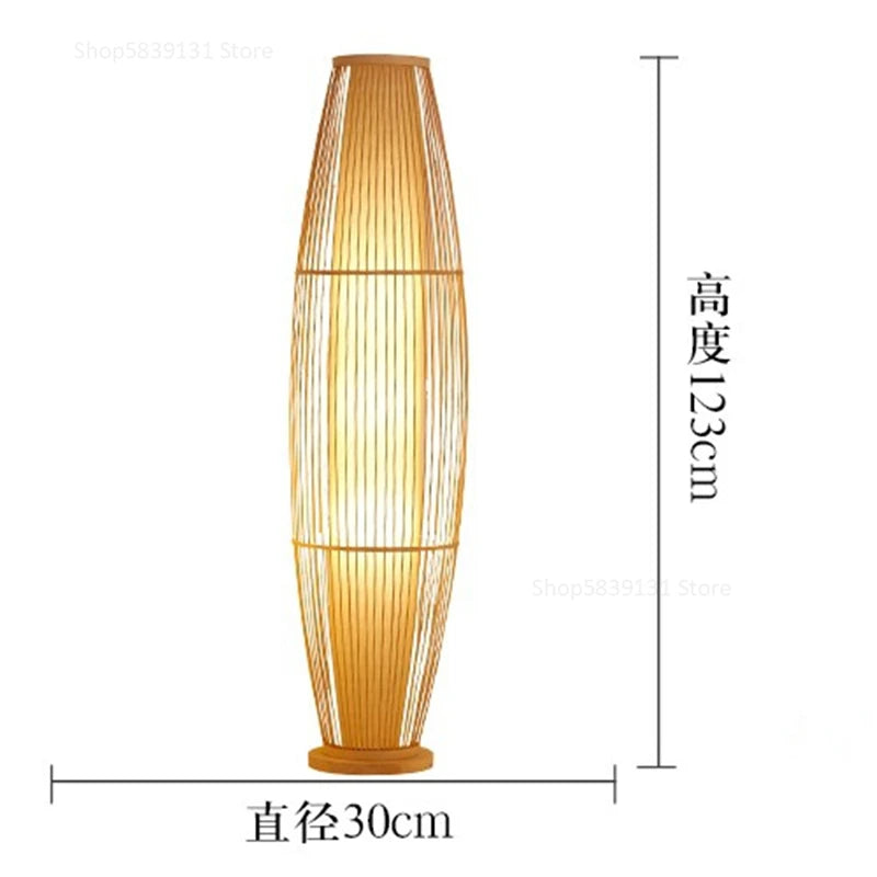 Modern Tea Table Floor Lamps Nordic Creative Bamboo Art LED Standing Light Fixtures Home Deco Living Room Bedroom Bedside Lamp