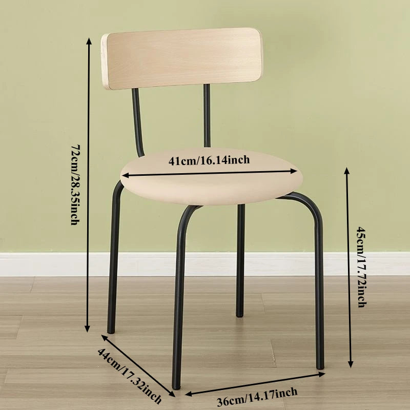 Trendy European Dining Chairs White Nordic Metal Office Dining Chairs Modern Luxury Muebles Para El Hogar Home Furniture