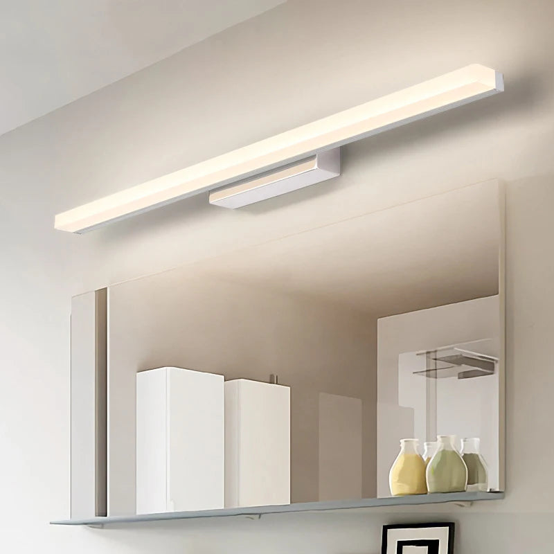 40Cm 50Cm LED Wall Lamp Bathroom Mirror Light Indoor Home Hotel Decors Acrylic Super Bright Long Strips Wall Mirror Lights