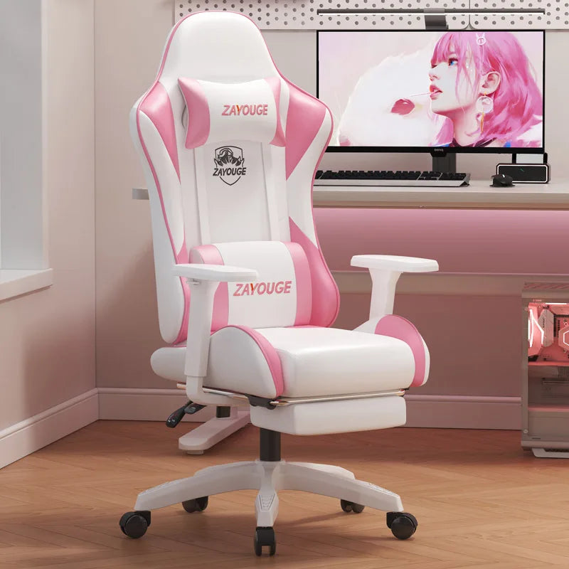 Gaming Chair Computadora Silla Home Office Seat Elasticità Backrest Long Sitting Ergonomisch Chair Lifting Braccioli