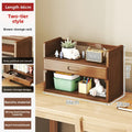 Bamboo Desktop Multi-Layer Storage Rack, Student Desk Storage Cabinet, Office File Rack, Bookshelf, Miscellaneous Storage Rack