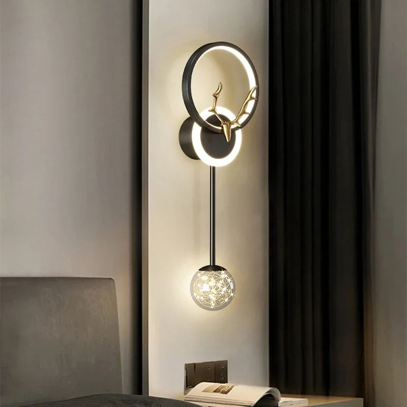 Modern LED Wall Lamp Creative Luxury Wall Lamp for Living Room Bedroom Bedside TV Background Restaurant Decor Wall Sconces