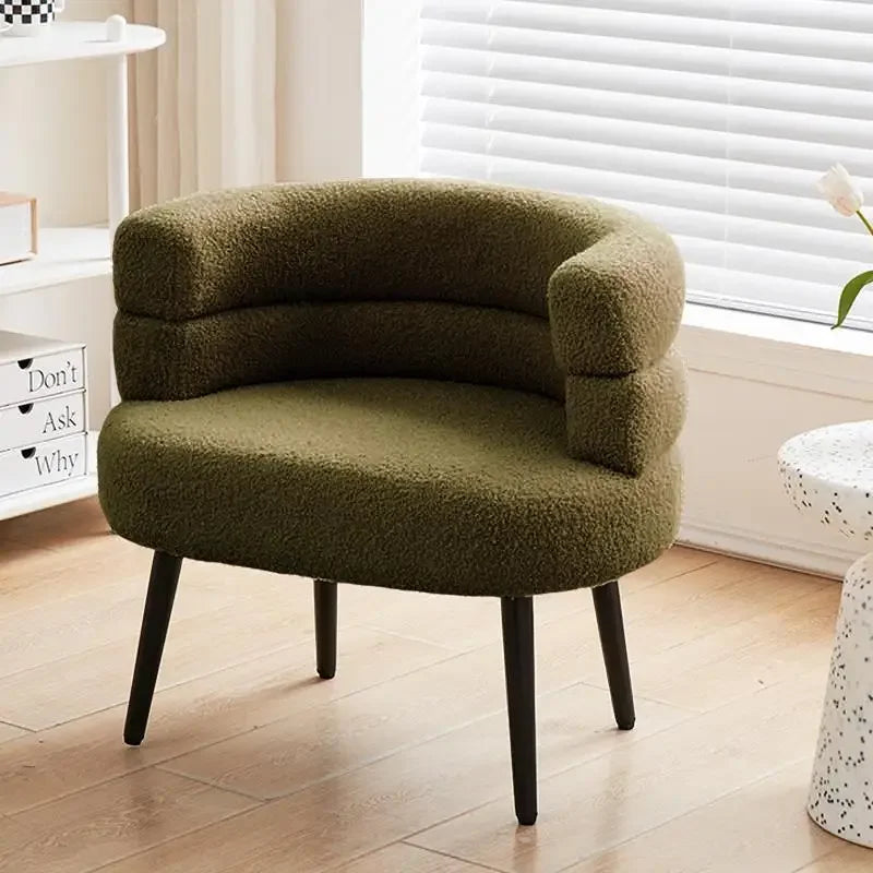 Living Room Chair Nordic Ins Single Sofa Bedroom Make up Vanity Chair Student Dormitory Computer Chairs Fabric Home Office Seat