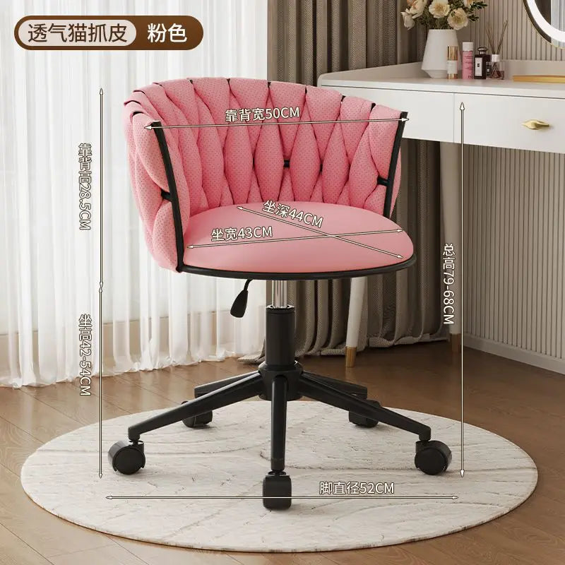 Office Chair, Swivel Desk Chair , Stylish Seating for Home Office, Vanity & Modern Glam Workspace Decor