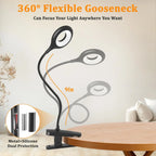 Portable Desk Lamp Rechargeable Reading Light Eye Protect Book Light LED USB Reading Lamp Touch Control Clip Table Desk Lamp