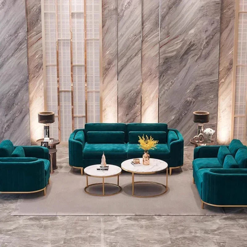 Modern Fancy Living Room Sofas Designer Green Floor Armchair Sofas Sets Lounge Sectional Divani Da Soggiorno Bedroom Furniture