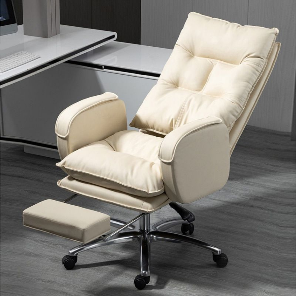 Modern Executive Office Chair with Footrest, Comfortable Boss Computer Chair