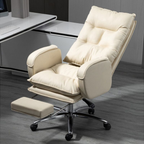 Modern Executive Office Chair with Footrest, Comfortable Boss Computer Chair