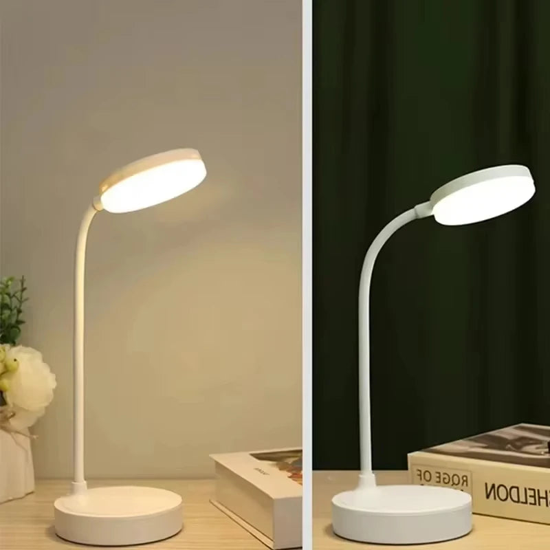 LED Desk Lamp Portable Eye Protection USB Plug 3 Dimming Color Stand Stepless Dimming Eye Protection Bedroom Bedside Lamp Work