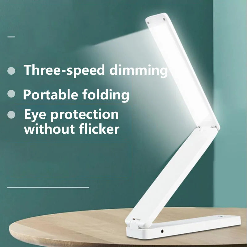 D2 LED Desk Lamp Light Three-Mode Lighting Brightness USB Dual Power Supply System Eye Protection Learning Read Desk Lamp Gift