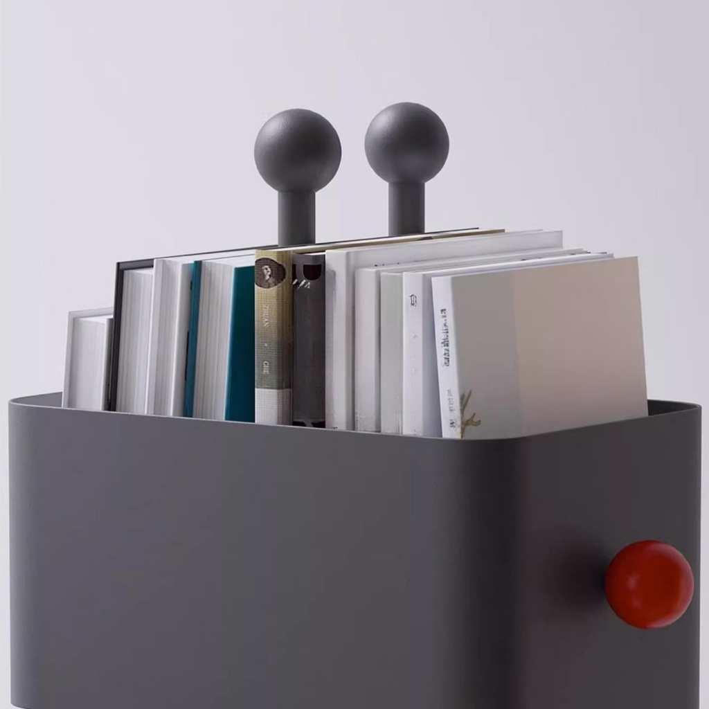 Modern Nordic Bookshelf with Storage, Colorful Open Display Shelf for Living Room & Bedroom
