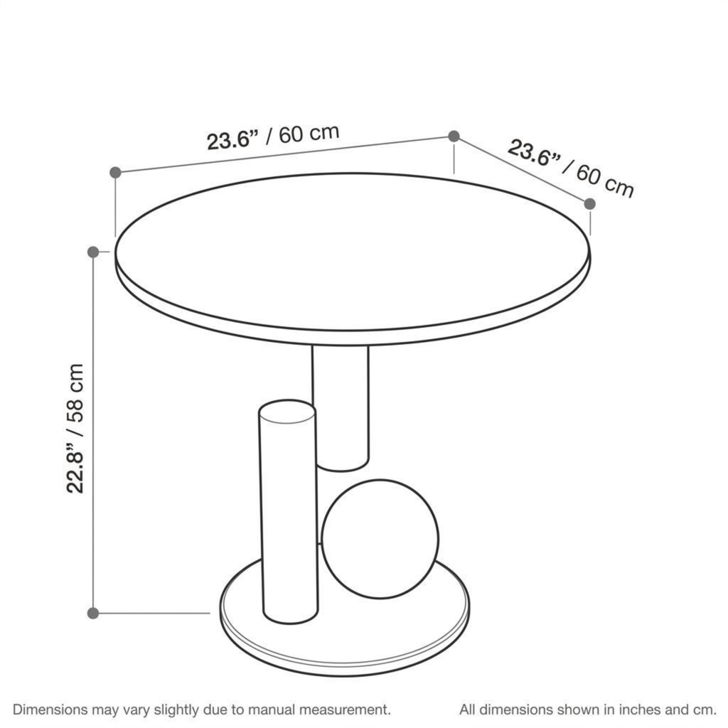 Modern Round Sintered Stone Side Table, Contemporary Iron Accent Table