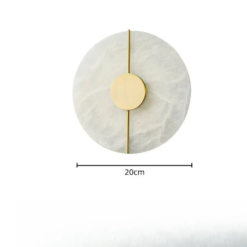 Modern round Wall Lamp Marble Stone Indoor Living Room Bedroom Bedside Kitchen Light Corridor Home Decoration Lighting