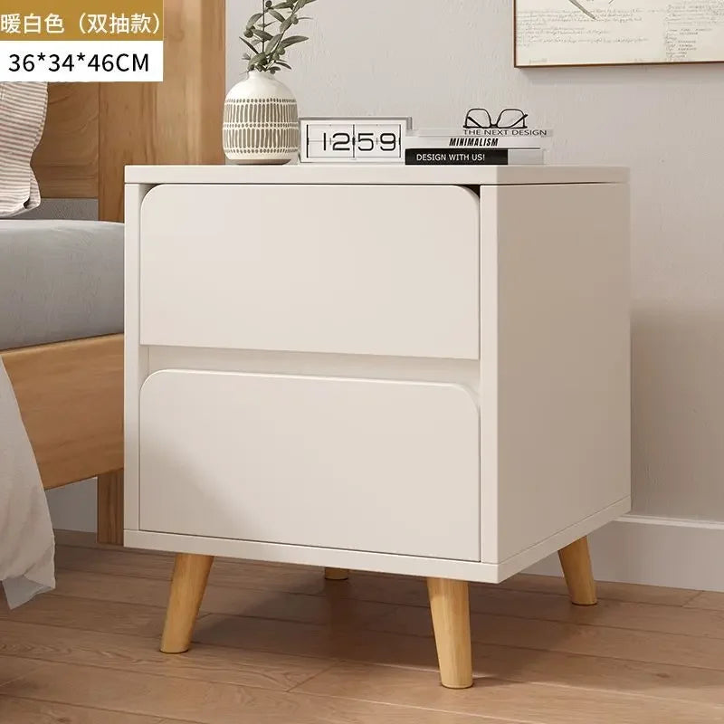 Bedside Table Nightstand Furniture Bedroom Storage Drawers Cabinet Wooden Modern Small End Side Tables Home Muebles Drawer Chest