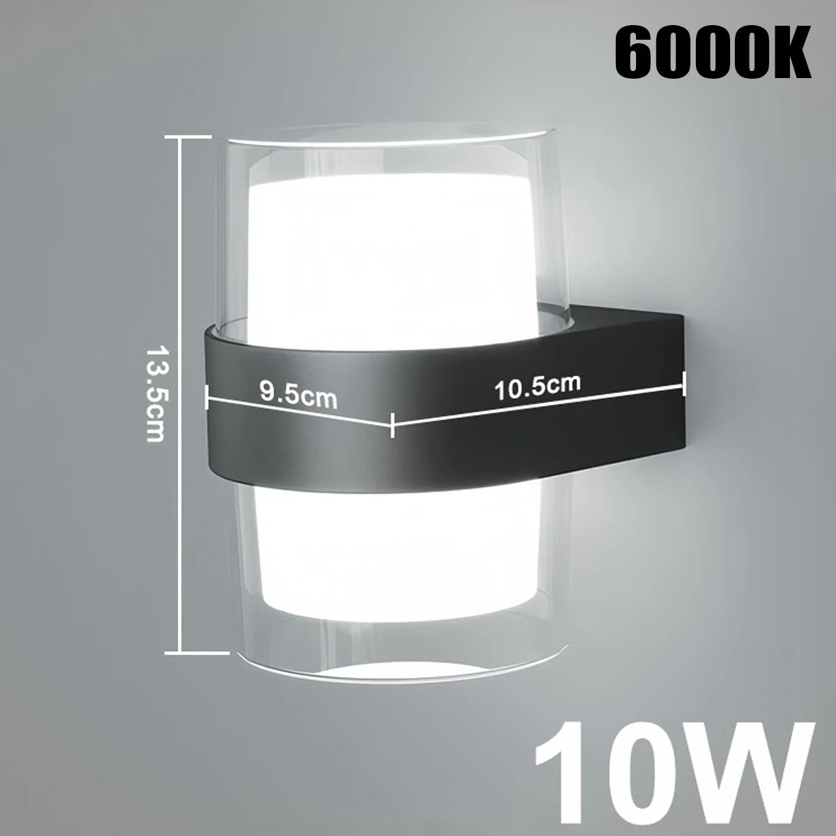 LED Wall Light 220V Rainproof Outdoor 10W Wall Sconce Lamp Bedroom Bedside Light Living Room Decor Lamp