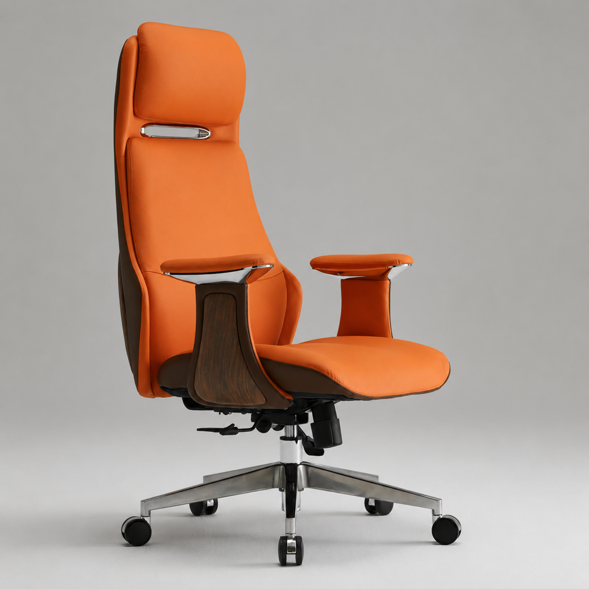 High-back Nappa leather executive office chair, premium leather desk chair, ergonomic office chair, business chair for home office, executive workspace and professional office