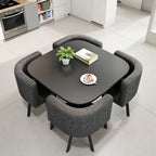 Customer High Quality Luxury Dining Room Set with Wood Stone Table and Chair Smokeless Barbecue Restaurant Furniture
