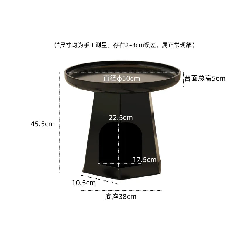 Cream Wind Sofa Edge Few Corners Simple Modern Living Room Small round Table Household Creative Plastic Bedside Table Rack
