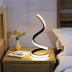 Simple Spiral External Emitting Bright Desktop Desk Lamp Table Lamps USB 3 Color for Living Room Bedroom Led Night Light Lamp