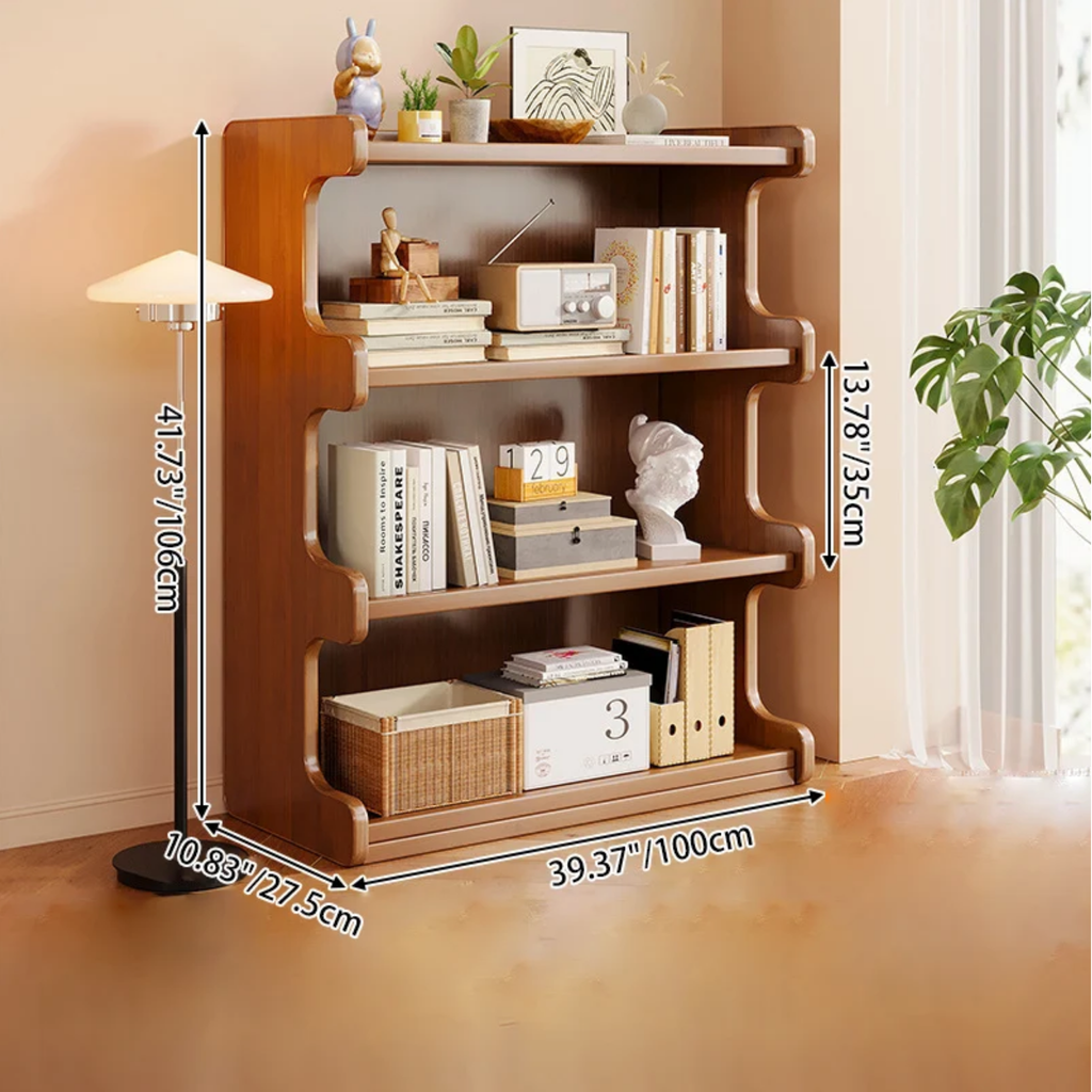 Floor-to-Ceiling Bookshelf with Multi-Tier Storage for Living Room & Home Office