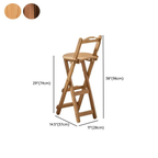 Modern Bamboo Bar Table & Folding Stool Set, Rectangular Space-Saving Dining Furniture