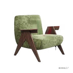 Wabi Wind Sofa Chair Single Homestay Living Room Balcony Bedroom Medieval Solid Wood Lazy Sofa Tiger Chair Leisure Chair
