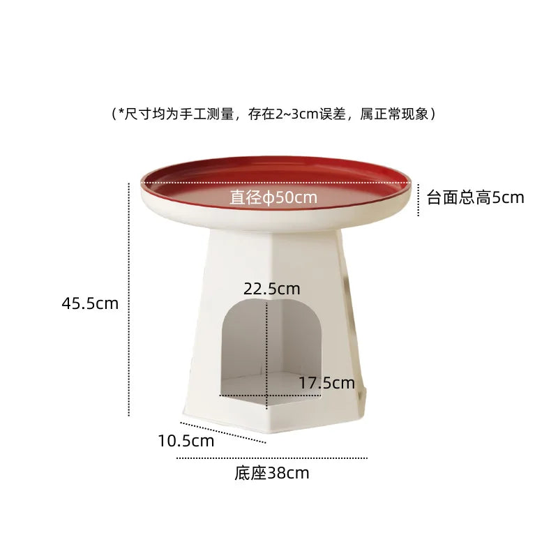 Cream Wind Sofa Edge Few Corners Simple Modern Living Room Small round Table Household Creative Plastic Bedside Table Rack
