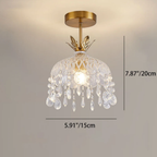 15 cm luxury dome pendant light with glass shade
