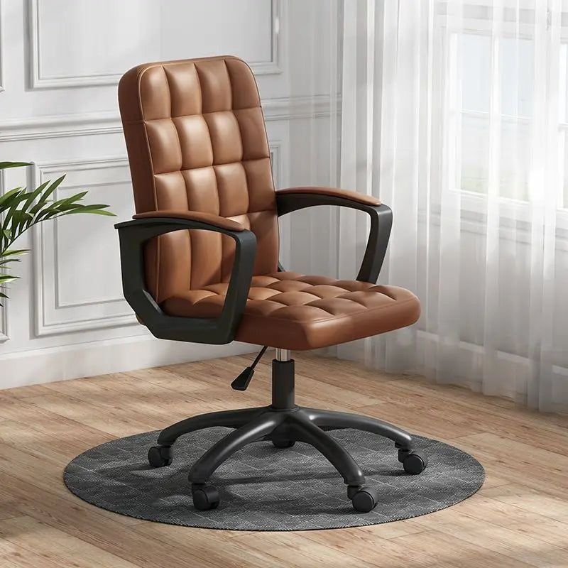 Home Computer Chair Office Chair Lifting Swivel Chair Modern Comfortable Long Backrest Seat Stool