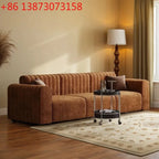 Medieval Style Designer Module Splicing Fabric Retro Wabi Wind Living Room B & B Beauty Salon Reception Sofa