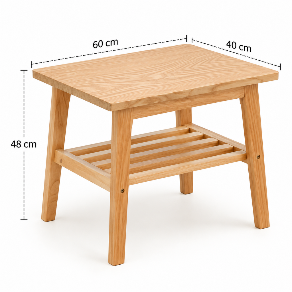 Modern Minimalist Pine Wood Table & Chair Set for Living Room