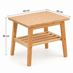 Modern Minimalist Pine Wood Table & Chair Set for Living Room