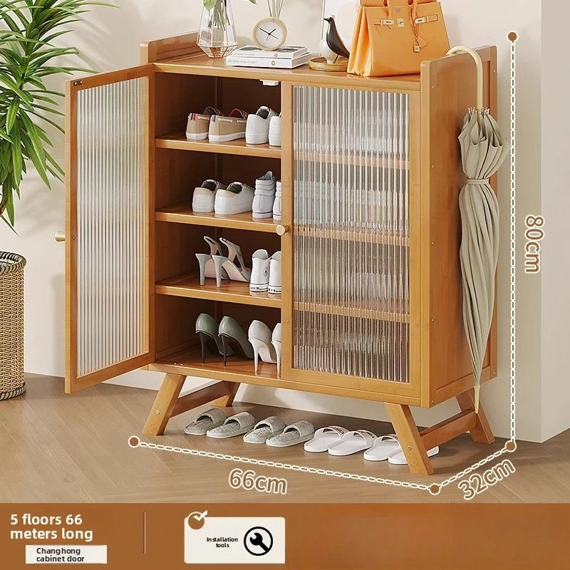 Simple Shoe Rack, Multi-Layer Storage Rack at the Door of the Home, Dust-Proof Shoe Cabinet, Not for Solid Wood Rental Houses