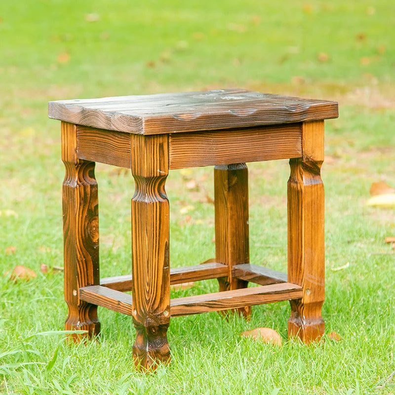 Outdoor Courtyard Anticorrosive Solid Wood Tables and Chairs Outdoor Open-Air Balcony Garden Waterproof and Sunscreen Leisure Ta