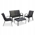 GARDEN FURNITURE SET for 4 PEOPLE: SOFA, CHAIRS, and TABLE — for PATIOS and GARDENS —