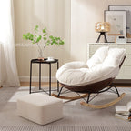 Lazy Sofa Rocking Chair Single Eggshell Chair Living Room Bedroom Cream Wind Small Sofa Swing Chair Leisure Penguin
