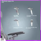 Ergonomic Gaming Chair with Massage Function Adjustable Lumbar Support Breathable Mesh Back Office Chair for PC Gamers And